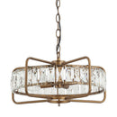 4-Light Modern 17 Inch Crystal Pendant Light