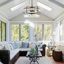 4-Light Modern 17 Inch Crystal Pendant Light