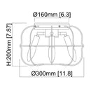 4-Light Black/White Farmhouse Metal Cage Light