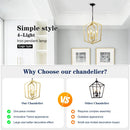 4 Light Farmhouse Chandelier Hanging Lights Pendant with Modern Design