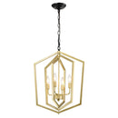 4 Light Farmhouse Chandelier Hanging Lights Pendant with Modern Design