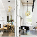 4 Light Farmhouse Chandelier Hanging Lights Pendant with Modern Design