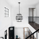 4 Light Farmhouse Hanging Lights Indoor with Adjustable Height