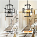 4 Light Farmhouse Hanging Lights Indoor with Adjustable Height