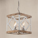 4-Light Farmhouse White Pendant Lighting