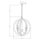 4-Light Satin Nickel Modern Iron Chandelier Industrial Classic Ceiling Pendant Lights