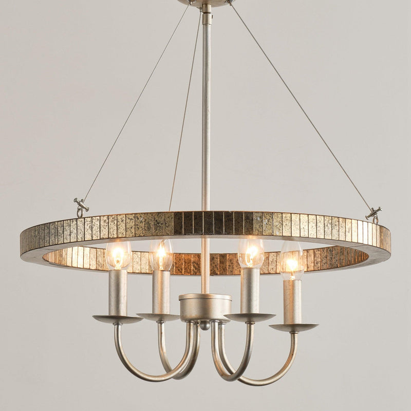 4-Light Iron Modern Pendant Lighting with Acrylic Lens