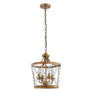 4-Light Rustic Saddlebrown Pendant Lighting