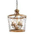 4-Light Rustic Saddlebrown Pendant Lighting