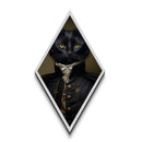Admiral Meow Reporting For Duty, Victorian Cat Portrait Art, Canvas Textured Print, Gothic Dark Academia Wall Art