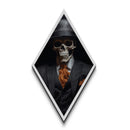Spooky Skeleton Business Man, Halloween Art, Canvas Textured Print, Halloween Canvas, Skeleton Painting, Victorian Gothic Decor