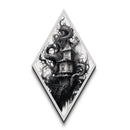 Twisted haunted house overtaken by void Canvas Art Print in dark academia horror theme with Diamond Shaped Art haunted