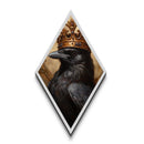 Gothic Victorian Raven Portrait Canvas Art, Diamond Shaped Halloween Wall Art