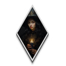 The Witch And The Candle, Gothic Victorian Art, Canvas Textured Print, Halloween Canvas, Halloween Decoration, Dark Academia Gothic Art