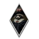 Fancy Victorian Lady Racoon, Canvas Textured Print Or Canvas, Victorian Animal Print Oil Painting, Funny Halloween Decor