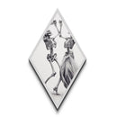 Dancing Skeletons in Love Diamond Shaped Art Canvas Art Print Halloween Gothic Romantic Skeleton Couple Spooky Wall Artwork