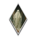 You Caught Me! Silly Ghost In A Sheet, Framed Canvas Art Print, Canvas Embossed Dark Academia Wall Art, Halloween Art