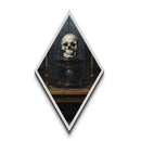 Gothic Victorian Skill Art, Framed Canvas Art Print, Diamond Shaped Halloween Decor