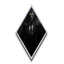 Diamond Shaped Art Werewolf Canvas Art Print, Gothic Horror Monster in Suit, Dark Academia Victorian Halloween Decor for Wall