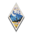 Grand Teton National Park Diamond Shaped Travel Poster Canvas Art Print, Canvas Wall Art, Travel Gift, Wyoming Travel Art