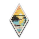 Voyageurs National Park Diamond Shaped Travel Poster Canvas Art Print, Canvas Wall Art, Travel Gift, Minnesota Travel Art