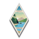 American Samoa National Park Diamond Shaped Travel Poster Wall Art Art Print, Canvas Wall Art, Travel Present, American Samoa Travel Art