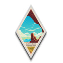 Arches National Park Diamond Shaped Travel Poster Canvas Art Print, Canvas Wall Art, Travel Gift, Utah Travel Art