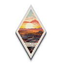 Badlands National Park Diamond Shaped Travel Poster Canvas Art Print, Canvas Wall Art, Travel Gift, South Dakota Travel Art