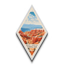 Bryce Canyon National Park Diamond Shaped Travel Poster Canvas Art Print, Canvas Wall Art, Travel Gift, Utah Travel Art