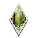 Congaree National Park Diamond Shaped Travel Poster Canvas Art Print, Canvas Wall Art, Travel Gift, South Carolina Travel Art