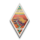 Grand Canyon National Park Diamond Shaped Adventure Print Canvas Art Print, Canvas Wall Art, Travel Gift, Arizona Travel Art