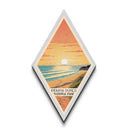 Indiana Dunes National Park Diamond Shaped Travel Poster Canvas Art Print, Canvas Wall Art, Travel Gift, Indiana Travel Art