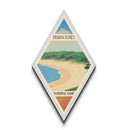 Indiana Dunes National Park Diamond-Shaped Adventure Print Canvas Art Print, Canvas Wall Art, Travel Gift, Indiana Travel Art