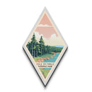 Isle Royale National Park Diamond-Shaped Travel Poster Canvas Art Print, Canvas Wall Art, Travel Gift, Michigan Travel Art