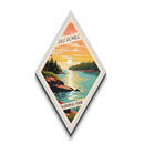 Isle Royale National Park Diamond-Shaped Adventure Poster Canvas Art Print, Canvas Wall Art, Travel Present, Michigan Travel Art