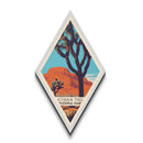Joshua Tree National Park Diamond Shaped Travel Poster Canvas Art Print, Canvas Wall Art, Travel Gift, California Travel Art