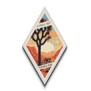 Joshua Tree National Park Diamond Shaped Adventure Poster Canvas Art Print, Canvas Wall Art, Travel Present, California Travel Art