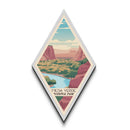 Mesa Verde National Park Diamond Shaped Travel Poster Canvas Art Print, Canvas Wall Art, Travel Gift, Colorado Travel Art