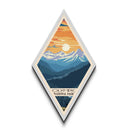 Olympic National Park Diamond Shaped Travel Poster Canvas Art Print, Canvas Wall Art, Travel Gift, Washington Travel Art
