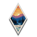 Olympic National Park Diamond Shaped Adventure Poster Canvas Art Print, Canvas Wall Art, Travel Present, Washington Travel Art