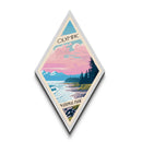 Olympic National Park Diamond Formed Travel Poster Canvas Art Print, Canvas Wall Art, Travel Gift, Washington Travel Art
