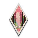 Redwood National Park Diamond Shaped Travel Poster Canvas Art Print, Canvas Wall Art, Travel Gift, California Travel Art
