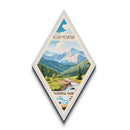 Rocky Mountain National Park Diamond Shaped Travel Print Wall Artwork Art Print, Canvas Wall Art, Travel Gift, Colorado Travel Art