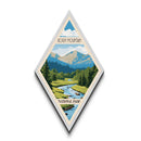 Rocky Mountain National Park Diamond-Shaped Travel Print Canvas Artwork Print, Canvas Wall Art, Travel Gift, Colorado Travel Art