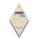 White Sands National Park Diamond Shaped Travel Poster Canvas Art Print, Canvas Wall Art, Travel Gift, New Mexico Travel Art