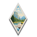 Yosemite National Park Diamond Formed Travel Poster Wall Art Artwork Print, Canvas Wall Art, Travel Gift, California Travel Art
