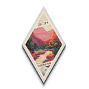 Zion National Park Diamond Formed Travel Poster Wall Art Art Print, Canvas Wall Art, Travel Gift, Utah Travel Art