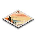 Acadia National Park Diamond Shaped Travel Print Art Wall Art Art Print, Canvas Wall Art, Travel Present, Maine Travel Art