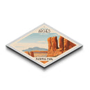 Retro Arches National Park Travel Poster Art Canvas Texture Print, Travel Decor Art, Midcentury Modern Decor Utah Travel Art
