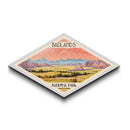 Badlands National Park Diamond Shaped Travel Poster Art Canvas Art Print, Canvas Wall Art, Travel Gift, South Dakota Travel Art